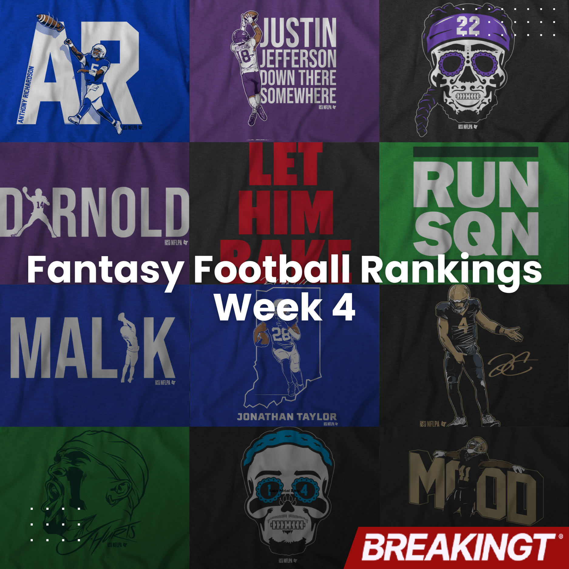 Week 4 Fantasy Football Rankings: Top 10 at Each Position